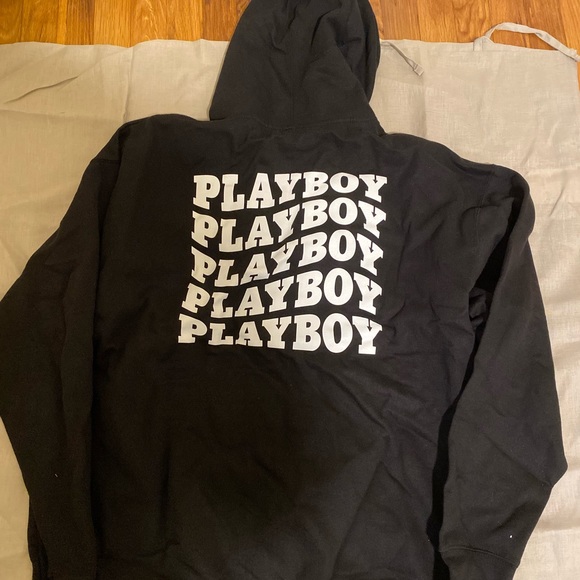 PLAYBOY | Shirts | Playboy Lteration Black Hoodie | Poshmark
